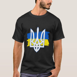 Ukraine Flag Trident - Ukrainian Tryzub Patriotic  T-Shirt