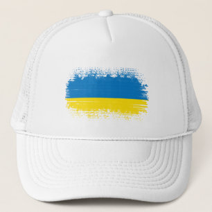 Ukraine flag trucker hat