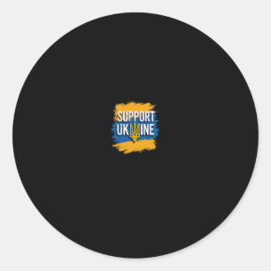 Ukraine Flag Ukraine Stand With Zelensky Peace Classic Round Sticker