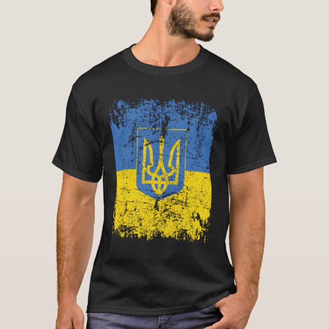 Ukraine Flag Ukraine T-Shirt (Front)