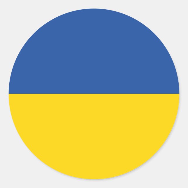 Ukraine Flag, Ukrainian Country Patriotic Gift Classic Round Sticker (Front)