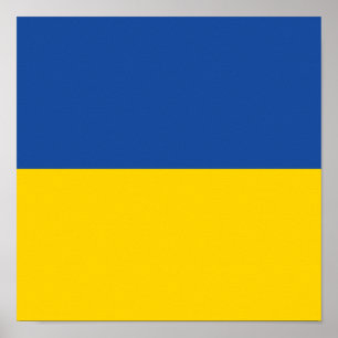 Ukraine Flag, Ukrainian Country Patriotic Gift Poster