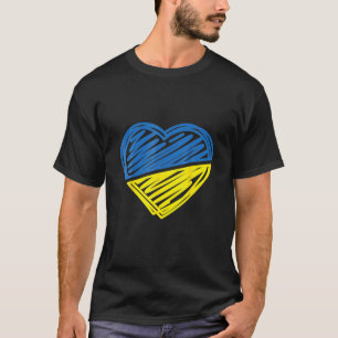 Ukraine Flag Ukrainian Heart T-Shirt