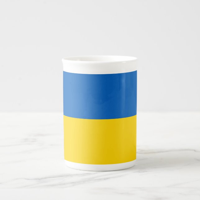 Ukraine Flag Ukrainian Patriotic Bone China Mug (Front)