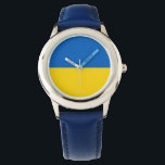 Ukraine Flag Ukrainian Patriotic Watch<br><div class="desc">Flag of Ukraine products for Ukrainian patriots.</div>