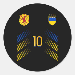 Ukraine Flag Ukrainian Pride Lovers 5 Classic Round Sticker