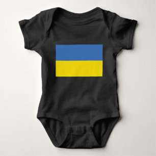 Ukraine Flag, Ukrainian Slava Ukraini Слава Україн Baby Bodysuit