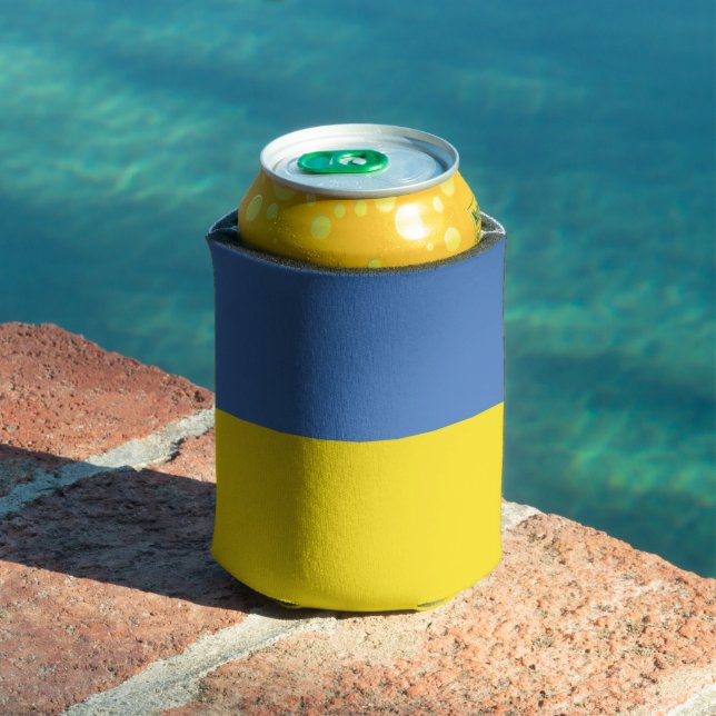 Ukraine Flag, Ukrainian Slava Ukraini Слава Україн Can Cooler (In Situ Pool)