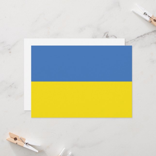 Ukraine Flag, Ukrainian Slava Ukraini Слава Україн Invitation (Front/Back In Situ)