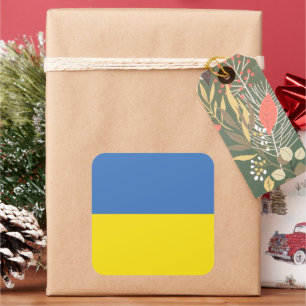 Ukraine Flag, Ukrainian Slava Ukraini Слава Україн Square Sticker