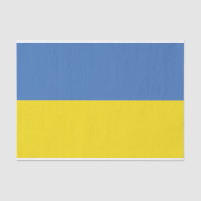 Ukraine Flag, Ukrainian Slava Ukraini Слава Україн Tissue Paper (Front)