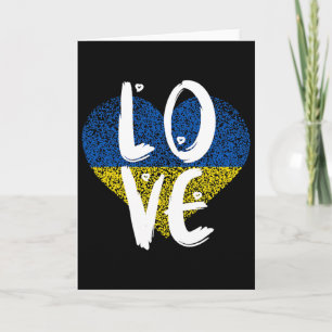 Ukraine Flag Ukrainian Ukraine Pride Heart 1 Card