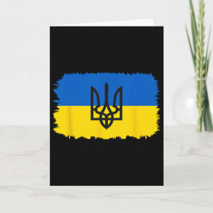 Ukraine Flag Ukrainian Ukraine Pride Heart 4 Card