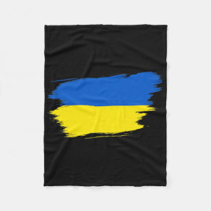 Ukraine Flag Ukrainian Ukraine Pride Heart Fleece Blanket