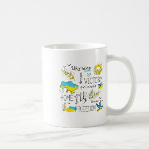 Ukraine Flag - Viktory - Freedom - Home - Map Ukra Coffee Mug