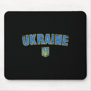 Ukraine Flag Vintage Men Women Kids Ukraine 3 Mouse Pad