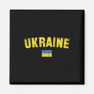 Ukraine Flag Vintage Men Women Kids Ukraine 4  Magnet