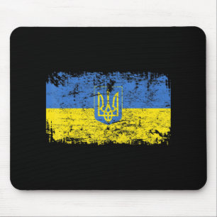 UKRAINE Flag Vintage Men Women Kids UKRAINE 9 Mouse Pad