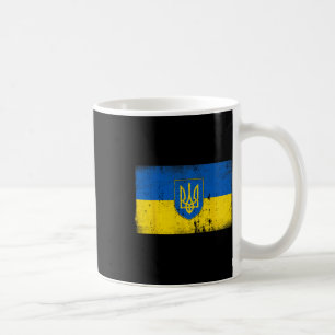 Ukraine Flag Vintage Ukrainian Military Emblem Sym Coffee Mug