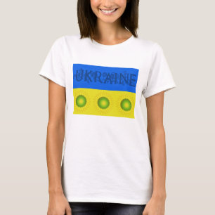 Ukraine Flag w Sunflowers T-Shirt