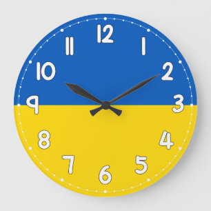 Ukraine Flag Wall Clock – Dutch Patriotic Home Dec