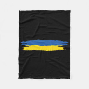 Ukraine Flag With Colours Blue And Yellow No War P Fleece Blanket