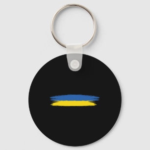 Ukraine Flag With Colours Blue And Yellow No War P Key Ring