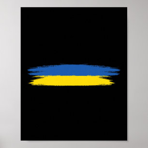 Ukraine Flag With Colours Blue And Yellow No War P Poster
