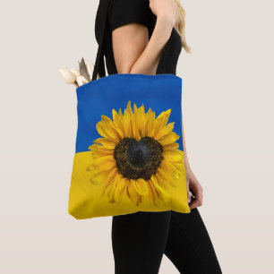 Ukraine Flag With Heart Sunflower   Tote Bag