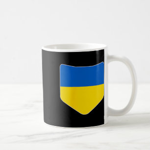 Ukraine Flag With Printed Ukrainian Flag Pocket  Coffee Mug