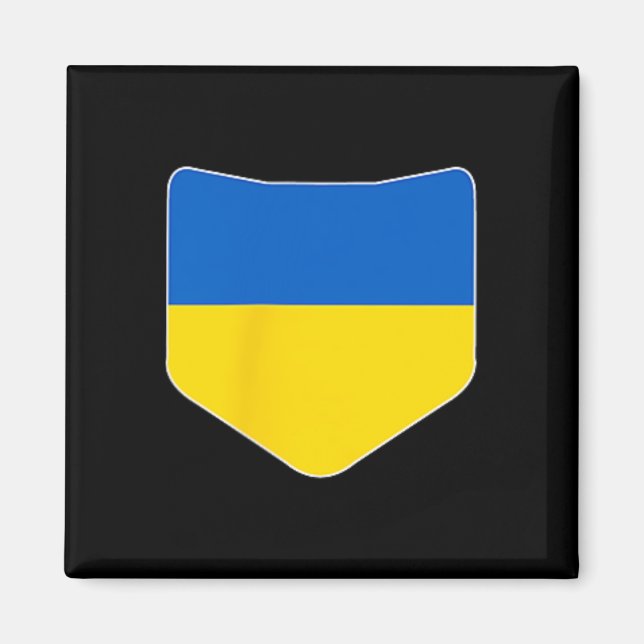 Ukraine Flag With Printed Ukrainian Flag Pocket  Magnet (Front)