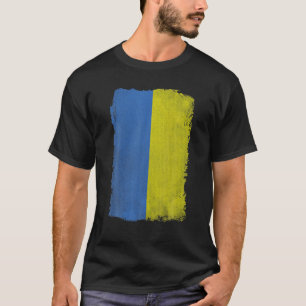 Ukraine Flag With Vintage Ukrainian National Colou T-Shirt