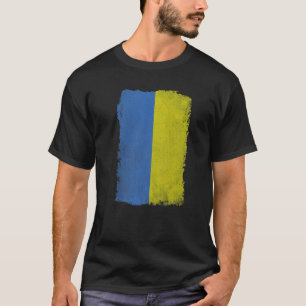 Ukraine Flag With Vintage Ukrainian National Colou T-Shirt