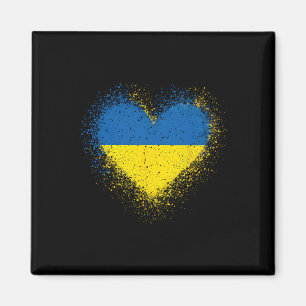 Ukraine Flagge Herz Männer Frauen Magnet