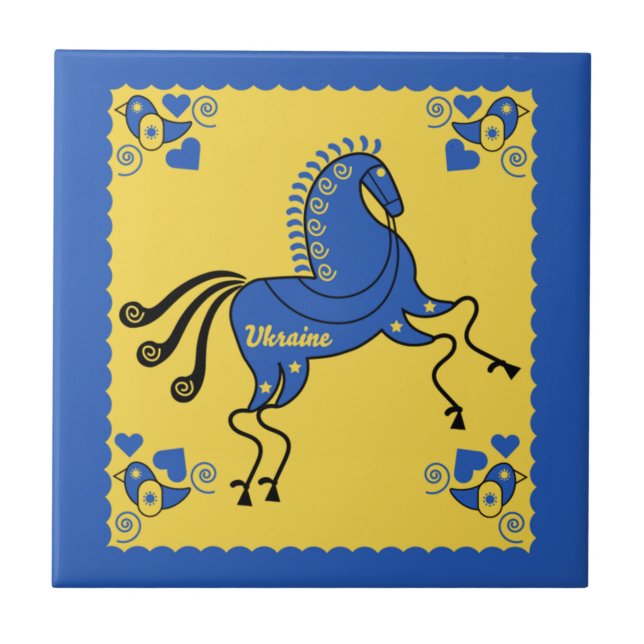Ukraine Folk Art   Ceramic Tile (Front)