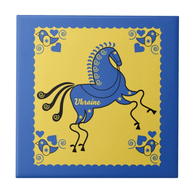 Ukraine Folk Art   Ceramic Tile (Front)