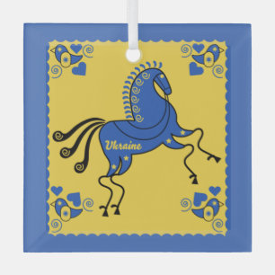 Ukraine Folk Art   Glass Tree Decoration