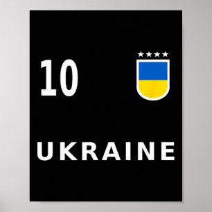 Ukraine Footbyll Number 10 # Ten Fan Poster