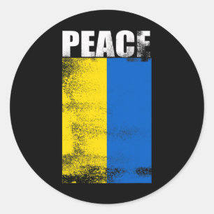 Ukraine For Men Flag Peace Stand With Unkrainian Classic Round Sticker