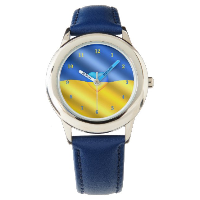 Ukraine Freedom Свобода Ukrainian Flag Solidarity  Watch (Front)
