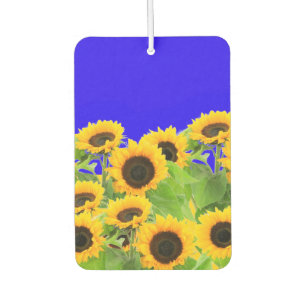 Ukraine Freedom Peace - Ukrainian Flag Sunflowers  Car Air Freshener