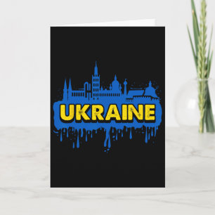 Ukraine Gift Flag Ukraini Kyiv Ukrainian Ukrajina Card
