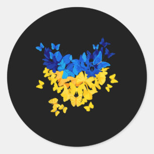 Ukraine Gift Flag Ukraini Kyiv Ukrainian Ukrajina Classic Round Sticker