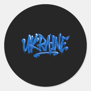 Ukraine Gift Flag Ukraini Kyiv Ukrainian Ukrajina Classic Round Sticker