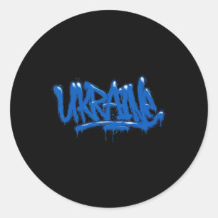 Ukraine Gift Flag Ukraini Kyiv Ukrainian Ukrajina  Classic Round Sticker