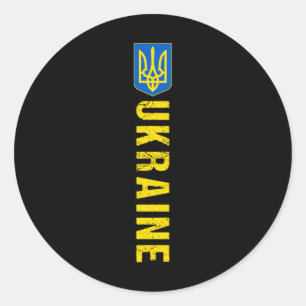 Ukraine Gift Flag Ukraini Kyiv Ukrainian Ukrajina Classic Round Sticker