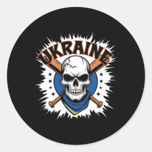 Ukraine Gift Flag Ukraini Kyiv Ukrainian Ukrajina Classic Round Sticker