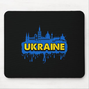 Ukraine Gift Flag Ukraini Kyiv Ukrainian Ukrajina Mouse Pad