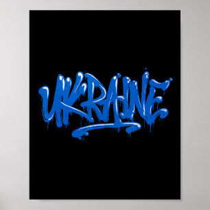 Ukraine Gift Flag Ukraini Kyiv Ukrainian Ukrajina  Poster