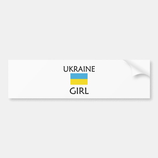 UKRAINE GIRL BUMPER STICKER (Front)